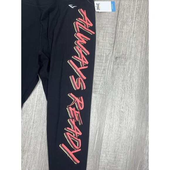 Everlast "Always Ready" Graphic Legging Pants Activewear Black Size 1X NWT - Picture 3 of 6